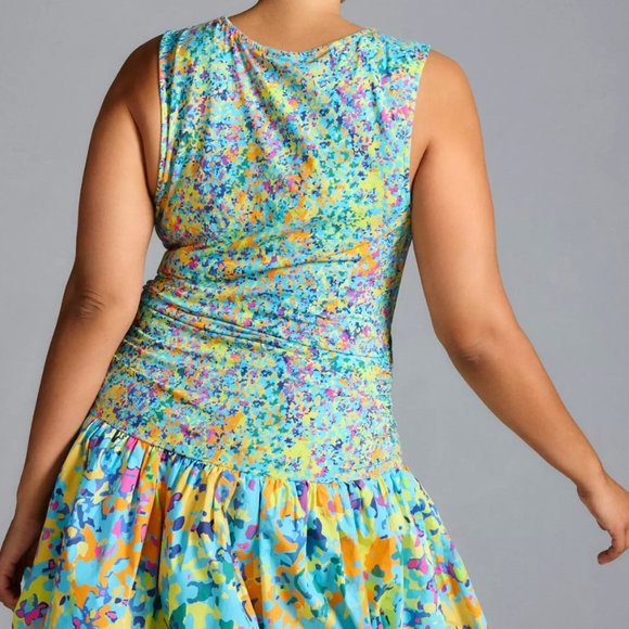 Plenty By Tracy Reese Anthropologie V-Neck Bubble Dress Size Large - Picture 4 of 11